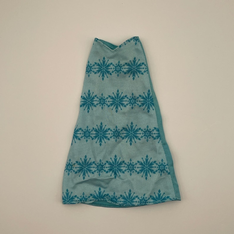 Disney Frozen Elsa Style Skirt Snowflake Print Blue Doll Accessory image 1