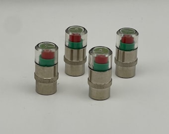 Tire Pressure Gauge Indicator Caps 4pk Universal Fit For Cars Trucks Motorcycles
