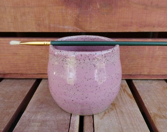 Painter's Water Cup/Pink/Nature Inspired/Yellow Creek Pottery