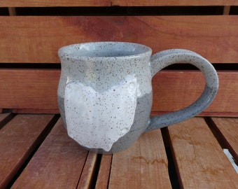 Ohio State Coffee Mug/Two Tone Gray with White Ohio/Nature Inspired Pottery/Yellow Creek Pottery