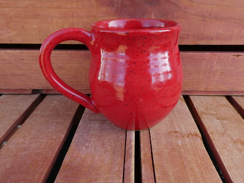 Ohio State Coffee Mug/Red Mug, Gray Ohio/Nature Inspired Pottery/Yellow Creek Pottery image 4