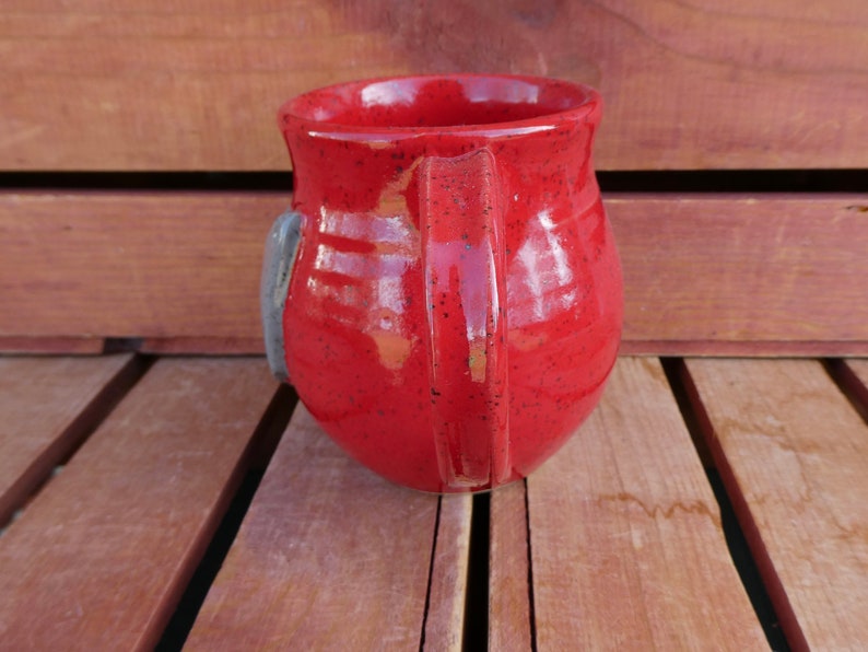 Ohio State Coffee Mug/Red Mug, Gray Ohio/Nature Inspired Pottery/Yellow Creek Pottery image 2