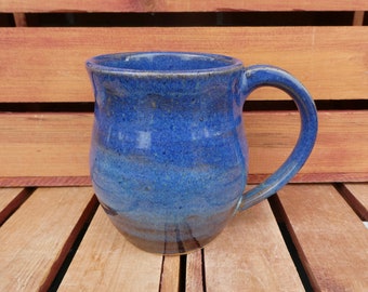 Classic Blue Mug, Nature-Inspired, Hand-Thrown Pottery made especially for you, Microwave, Dishwasher, Oven Safe