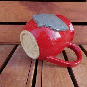 Ohio State Coffee Mug/Red Mug, Gray Ohio/Nature Inspired Pottery/Yellow Creek Pottery image 5