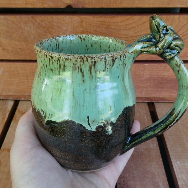 Frog Mug/Green and Sparkle