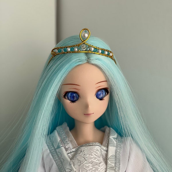 Сrown for BJD doll 1/3. Elf diadema for Smart doll and Dollfie dream. Elven tiara. Jewellery for Smart Doll. Accessories for doll