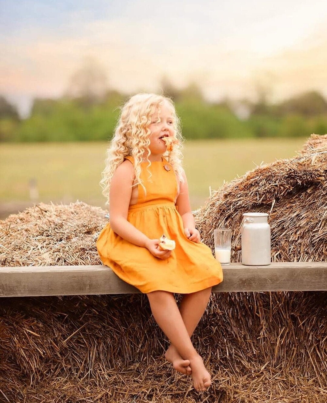 Robe tablier en lin, robe tablier pour fille, robe chasuble en lin