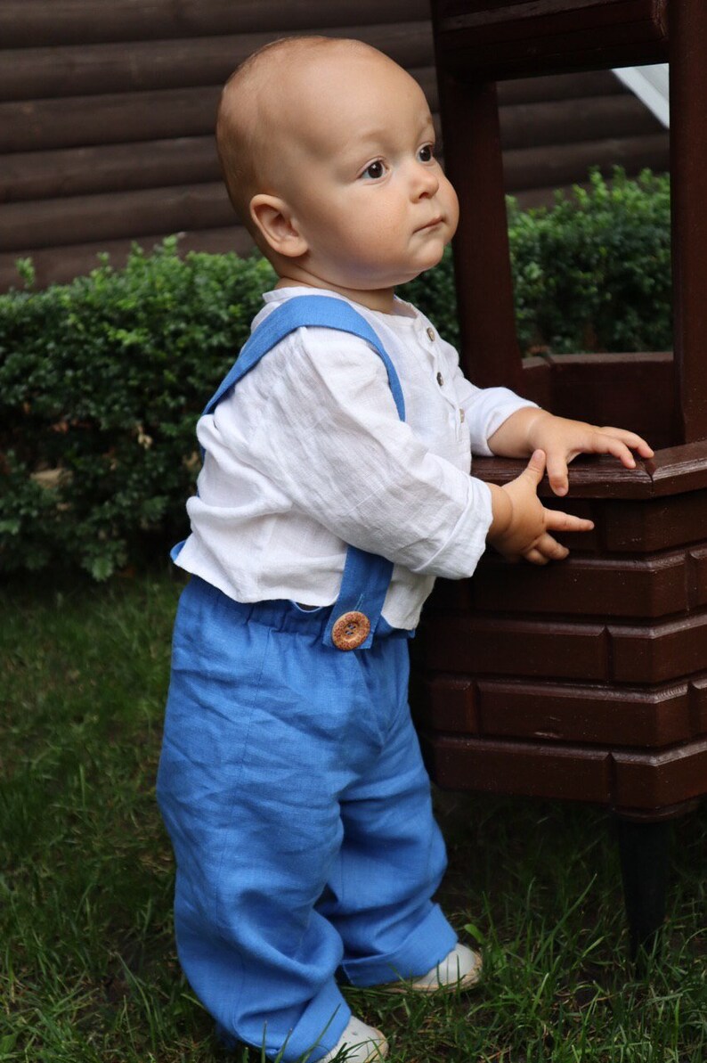 Linen White Boy Shirt White classic boy shirt Casual toddler Etsy