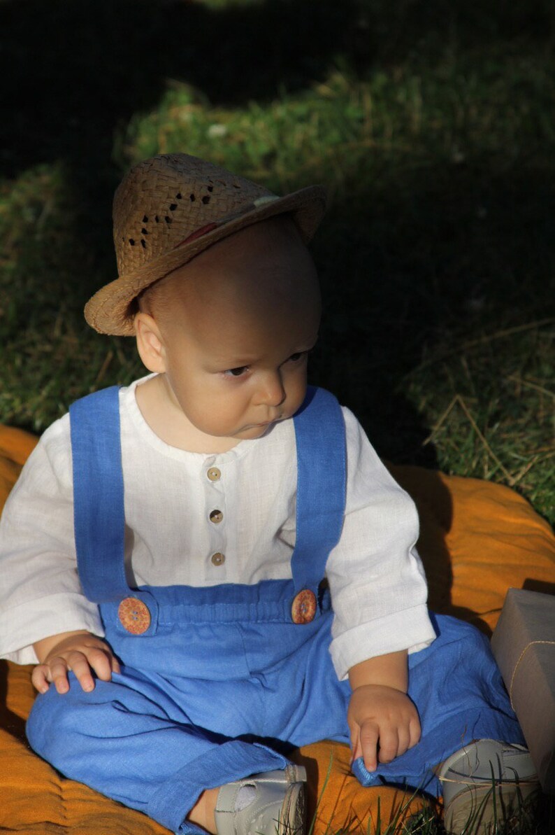 Linen White Boy Shirt White classic boy shirt Casual toddler Etsy