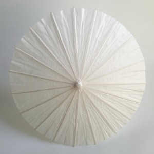 Parasol umbrella (diameter 60 cm) white in paper and bamboo for ceremony 60 cm (D) x 42 cm (L) wedding