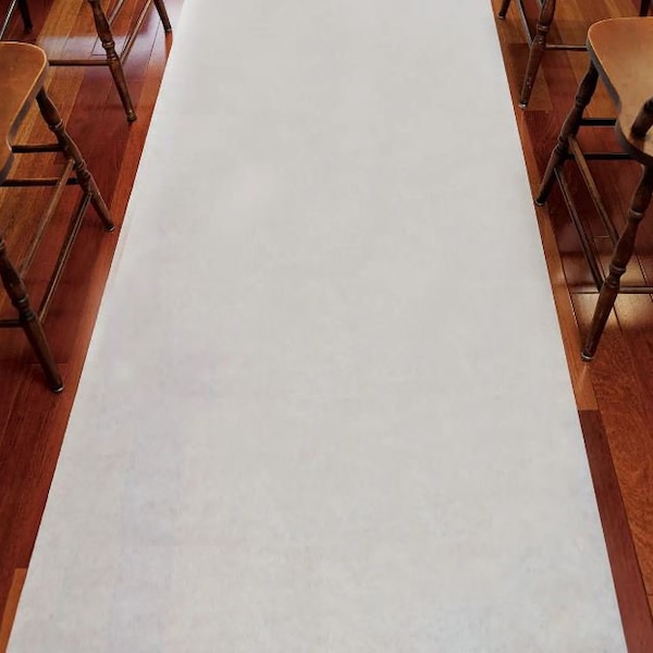 1 tapis de couloir de mariage de 23 mètres - Tissu non tissé blanc 33 g