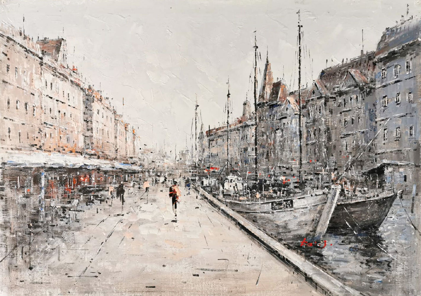 Copenhagen Painting Copenhagen Art Nyhavn Painting Etsy