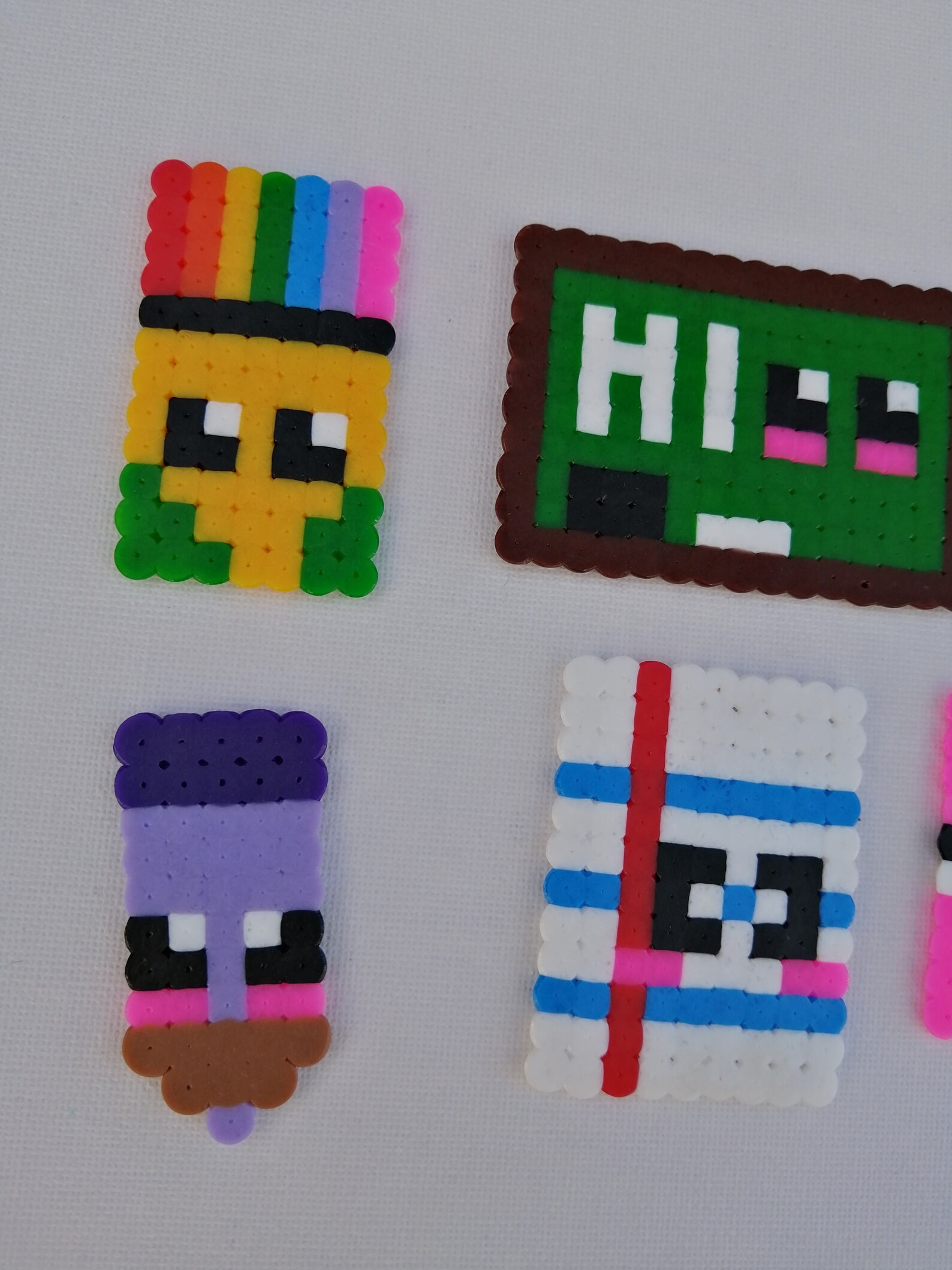 School Supply 6pc set Perler Bead cute Etsy