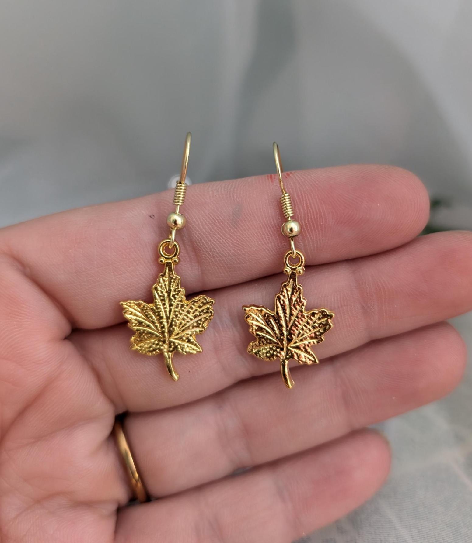 Jean Beau Gold Christmas Tree Small Hoop Dangle Earrings For...