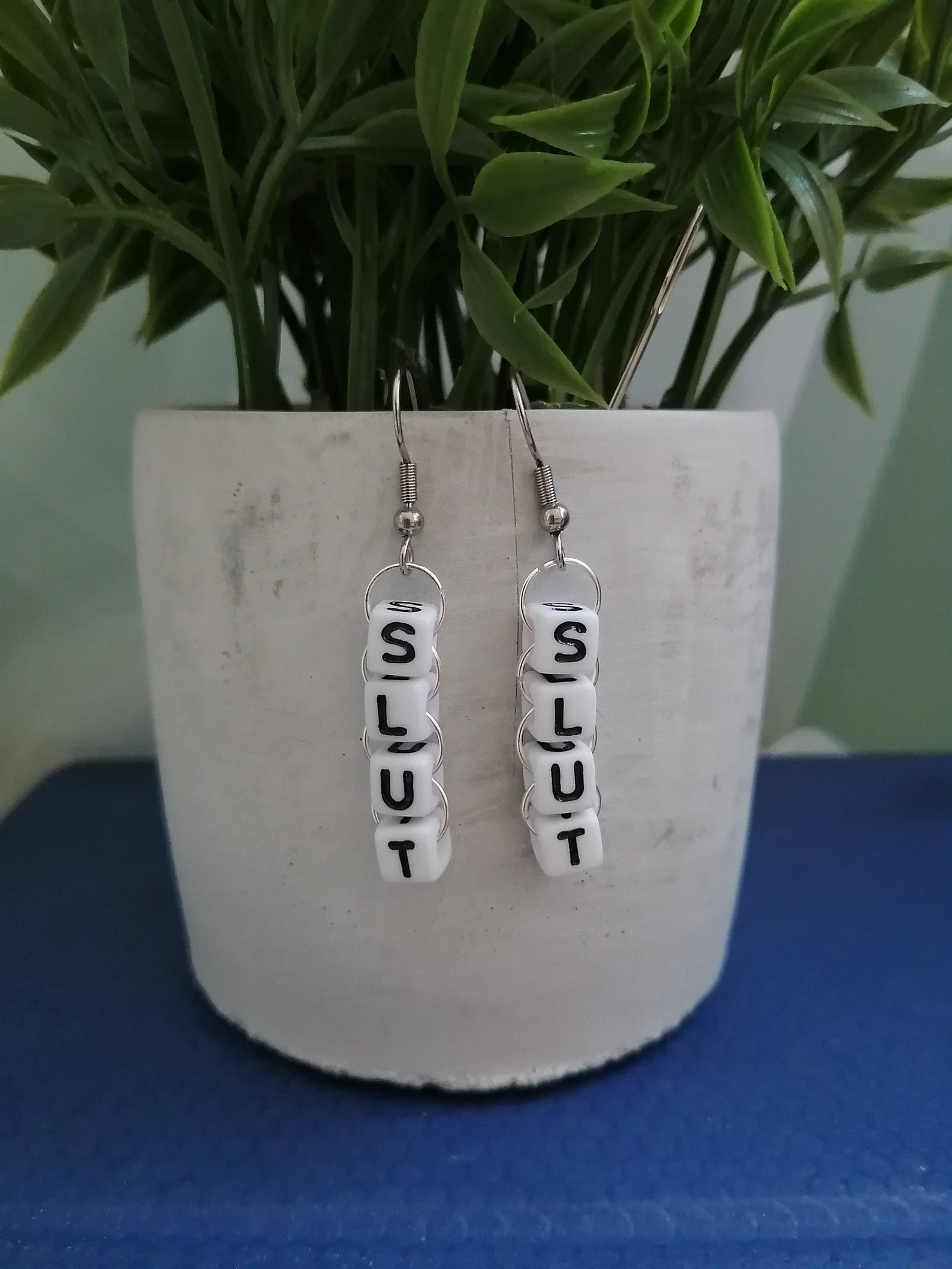 Slut Earrings Swear Word Earrings dangle earrings funny Etsy