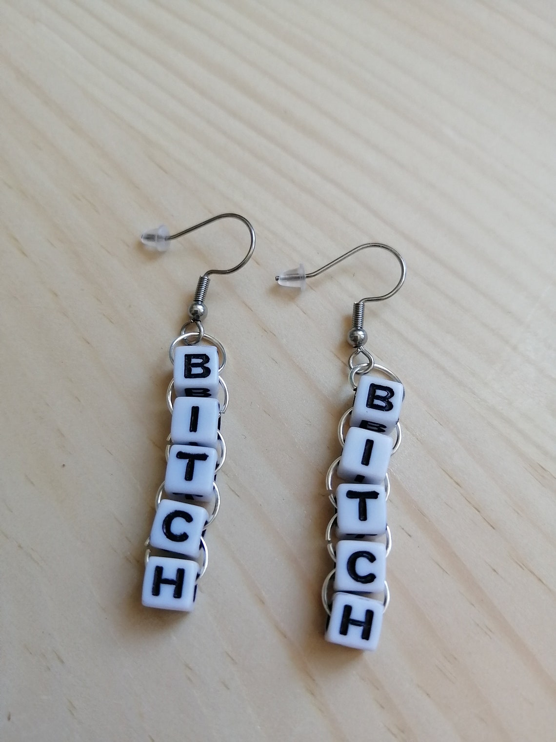 Bitch Earrings Swear Word earrings Curse word earrings Etsy