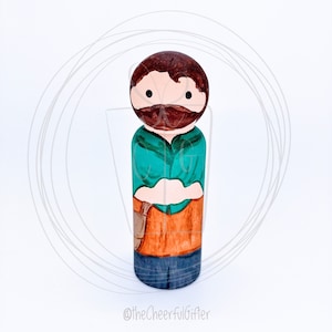 St. Isidore, the Laborer Wooden Saint Peg