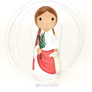 St. Vivian (Viviana) Wooden Saint Peg
