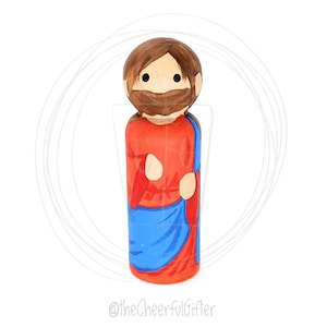 Jesus Wooden Saint Peg
