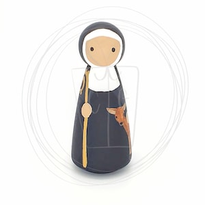 St. Mildred Wooden Saint Peg