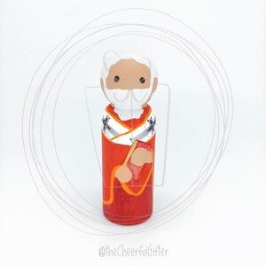 St. Alexander of Jerusalem Wooden Saint Peg