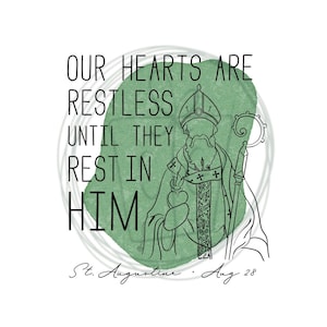 St Augustine Art Print / Saint Quote Art