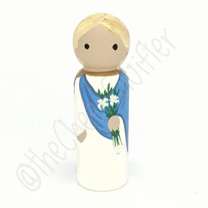 St. Gabriel the Archangel Wooden Saint Peg
