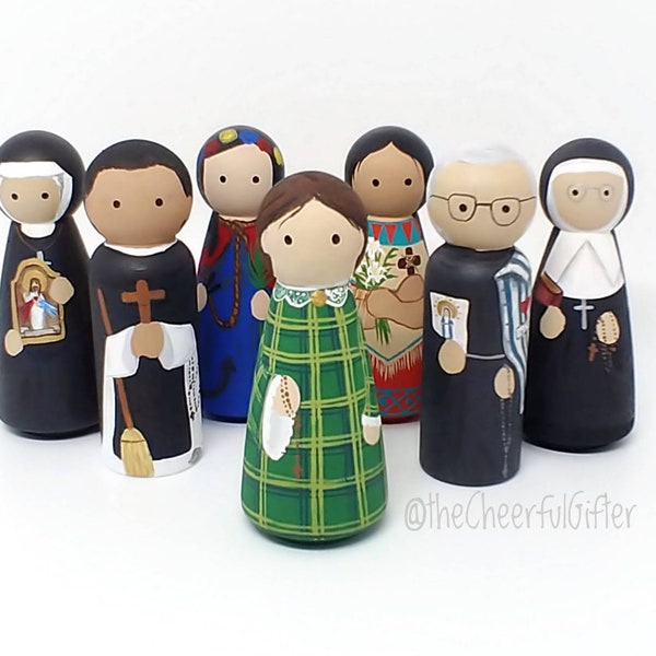 Custom Saint Peg dolls