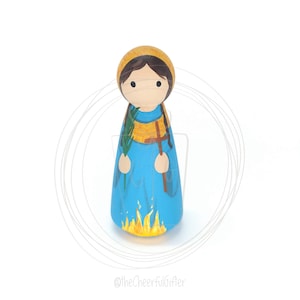 St. Zoe Wooden Saint Peg