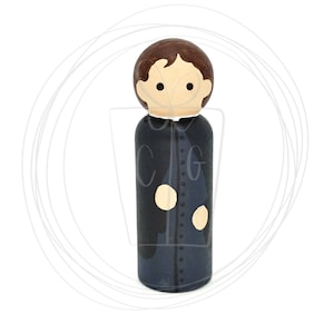 St. John Bosco Wooden Saint Peg