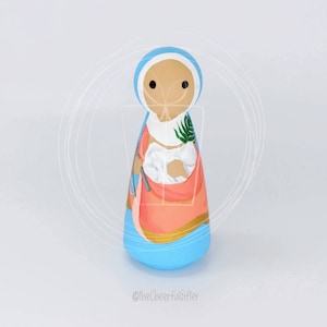 St. Agatha Wooden Saint Peg