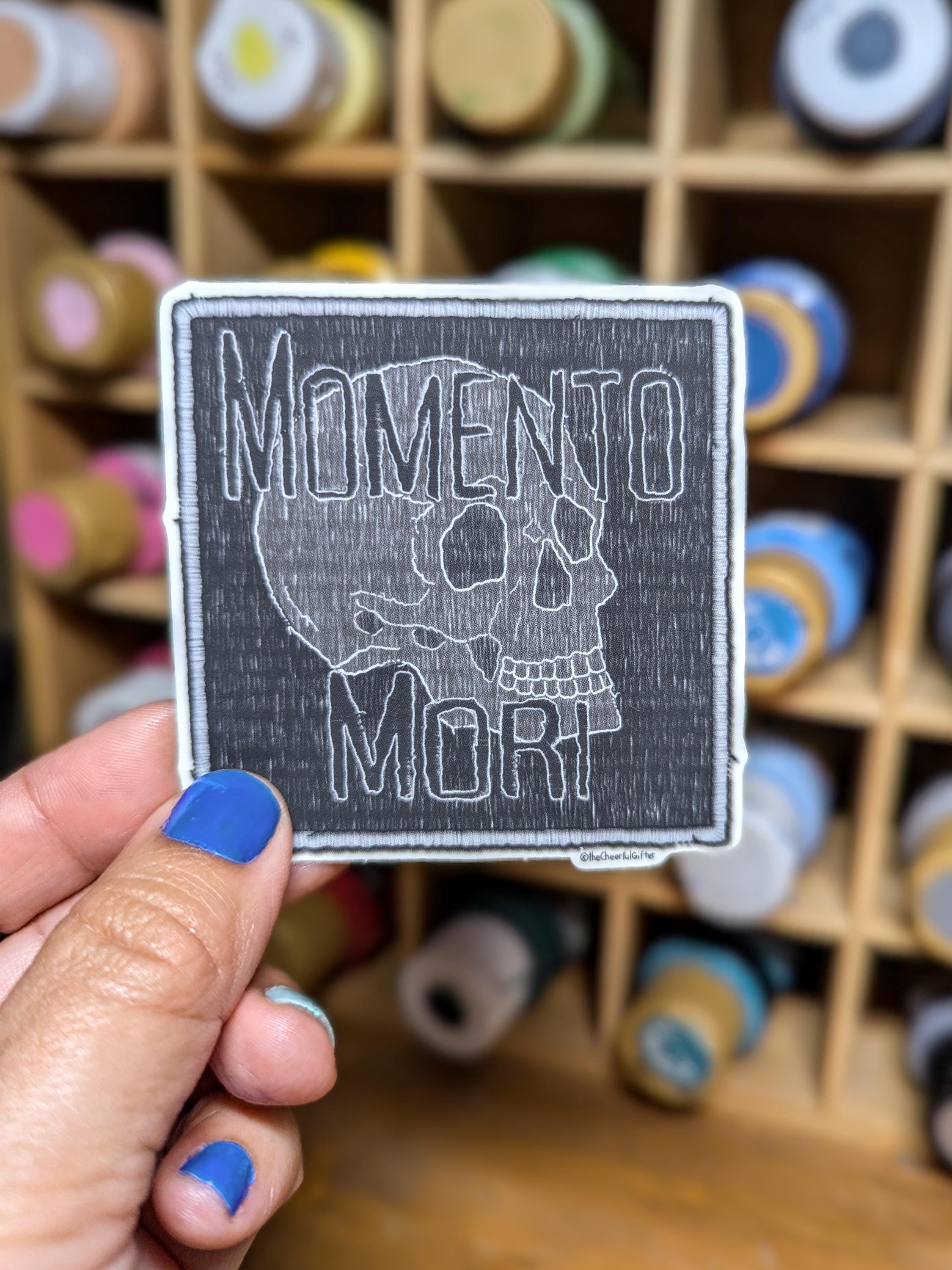 Momento Mori Faux-patch Sticker - Etsy