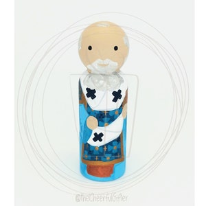 St. Athanasius Wooden Saint Peg