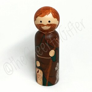 St. Rocco Wooden Saint Peg
