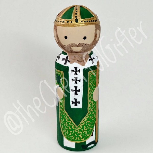 St. Patrick Wooden Saint Peg