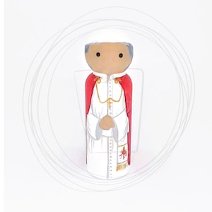 Pope St. Paul VI Wooden Saint Peg