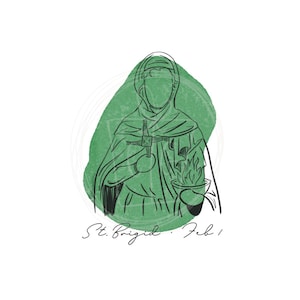 St. Brigid Art Print / Saint Quote Art
