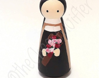 St. Thérèse of Lisieux Wooden Saint Peg