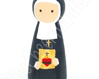 St. Margaret Mary Alacoque Wooden Saint Peg