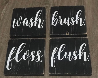 Black White Bathroom Etsy