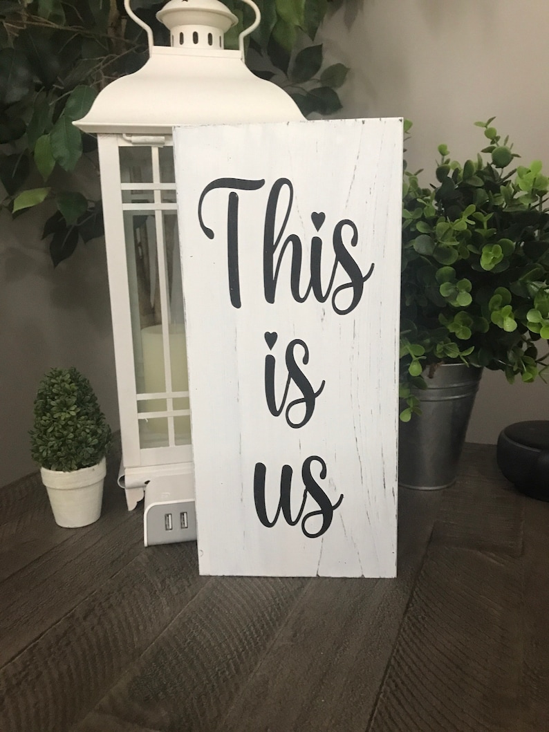 Hand Painted This is Us Wood Sign, Rustic Family Wall Decor - Etsy