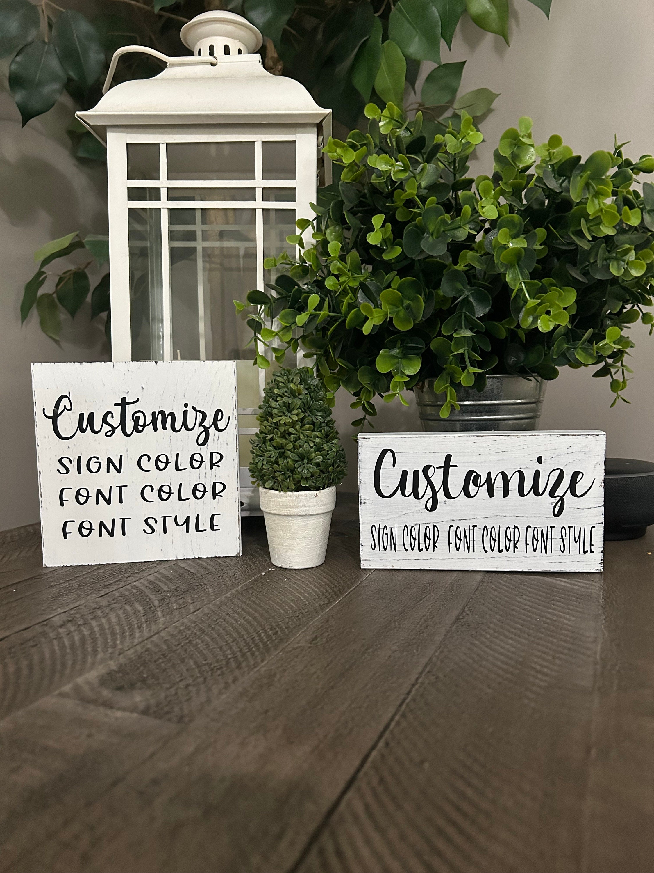 Custom sign - small wood block sign - personalized gift  - Choose size, colors, and font style