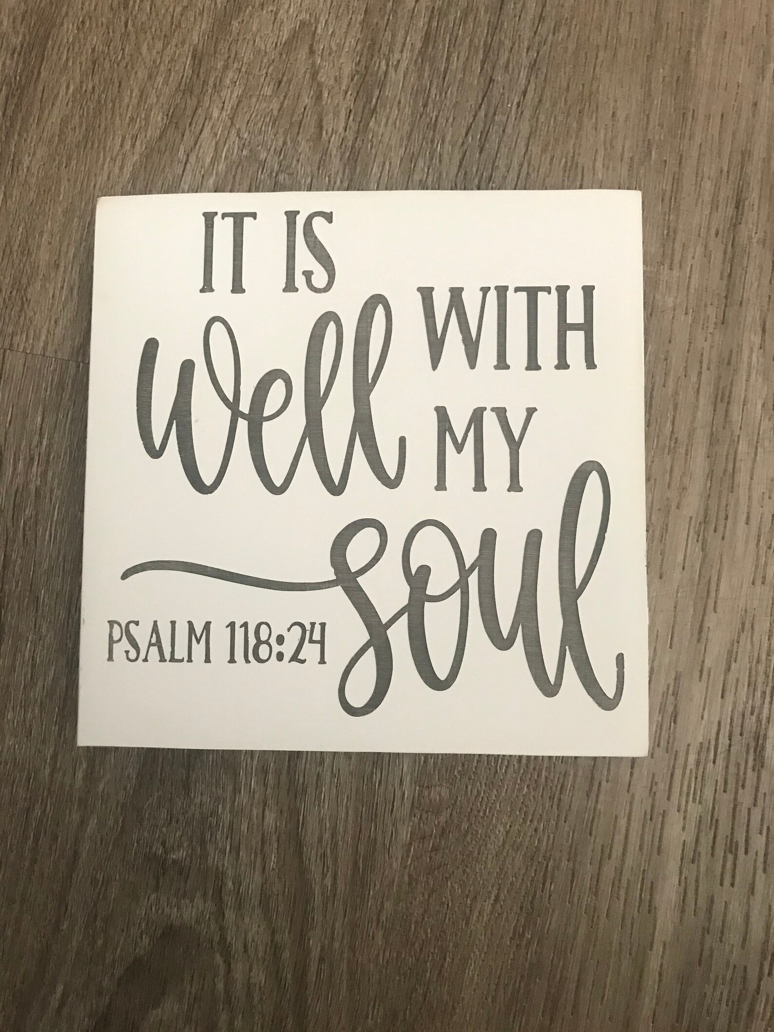 It is Well With My Soul Sign Psalms 11824 Mini Sign Small Etsy