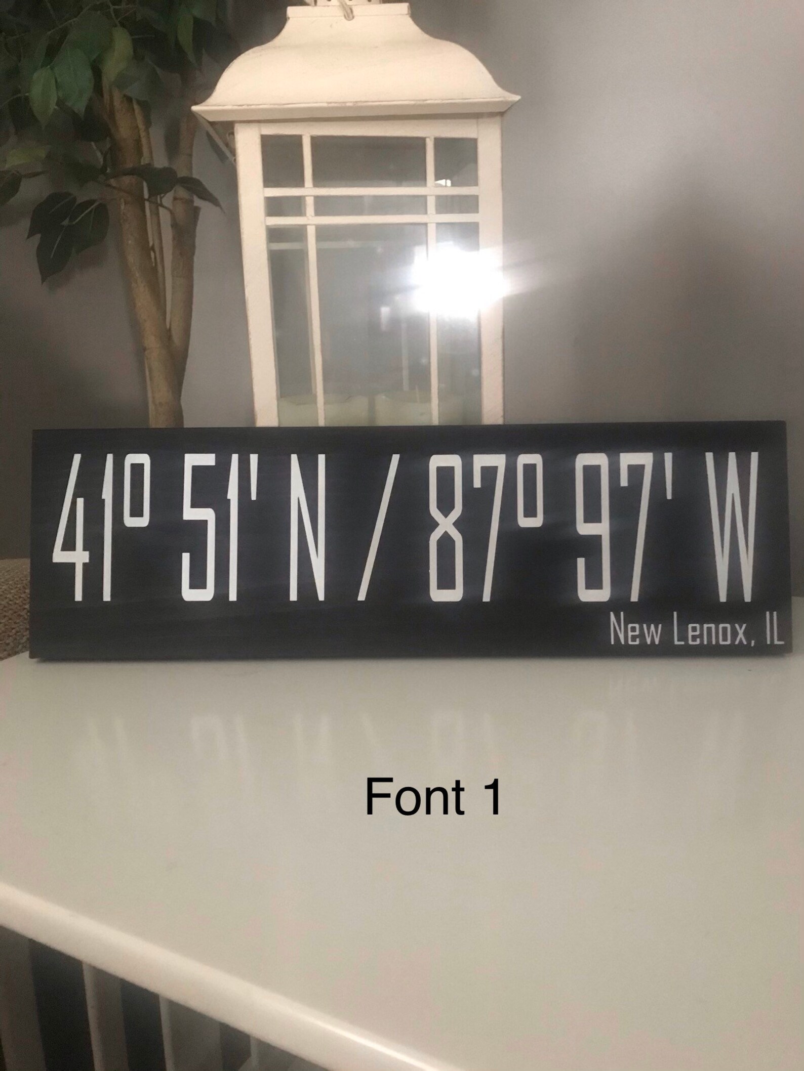 Lat Sign Personalized GPS Longitude Latitude Coordinates Sign, Home Location ...