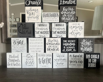 Inspirational Bible Verse Wood sign, bathroom sign, kitchen sign, overstocked discounted signs