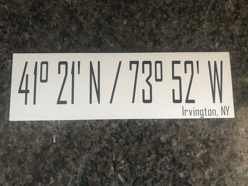 Gps Sign Home Location Gps Longitude Latitude Coordinates Etsy