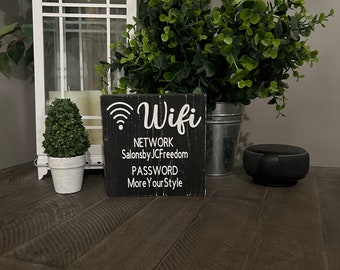 Internet password sign, wifi network password, wifi password, personalized password sign, wood password sign, 5.5x5.5 inch, distressed