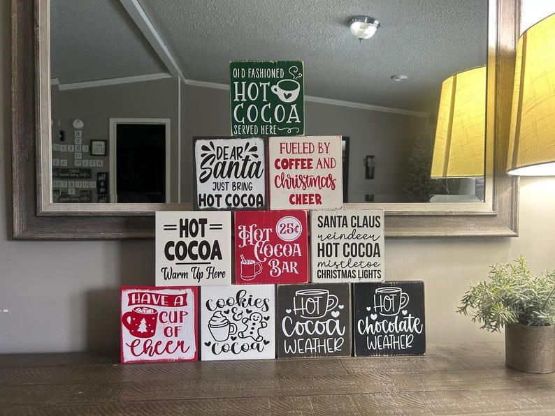 Kitchen signs, farmhouse plaque, block sign, shelf sitter, tier tray sign, mini kitchen sign, shelf decor, small kitchen sign, gift, funny image 4