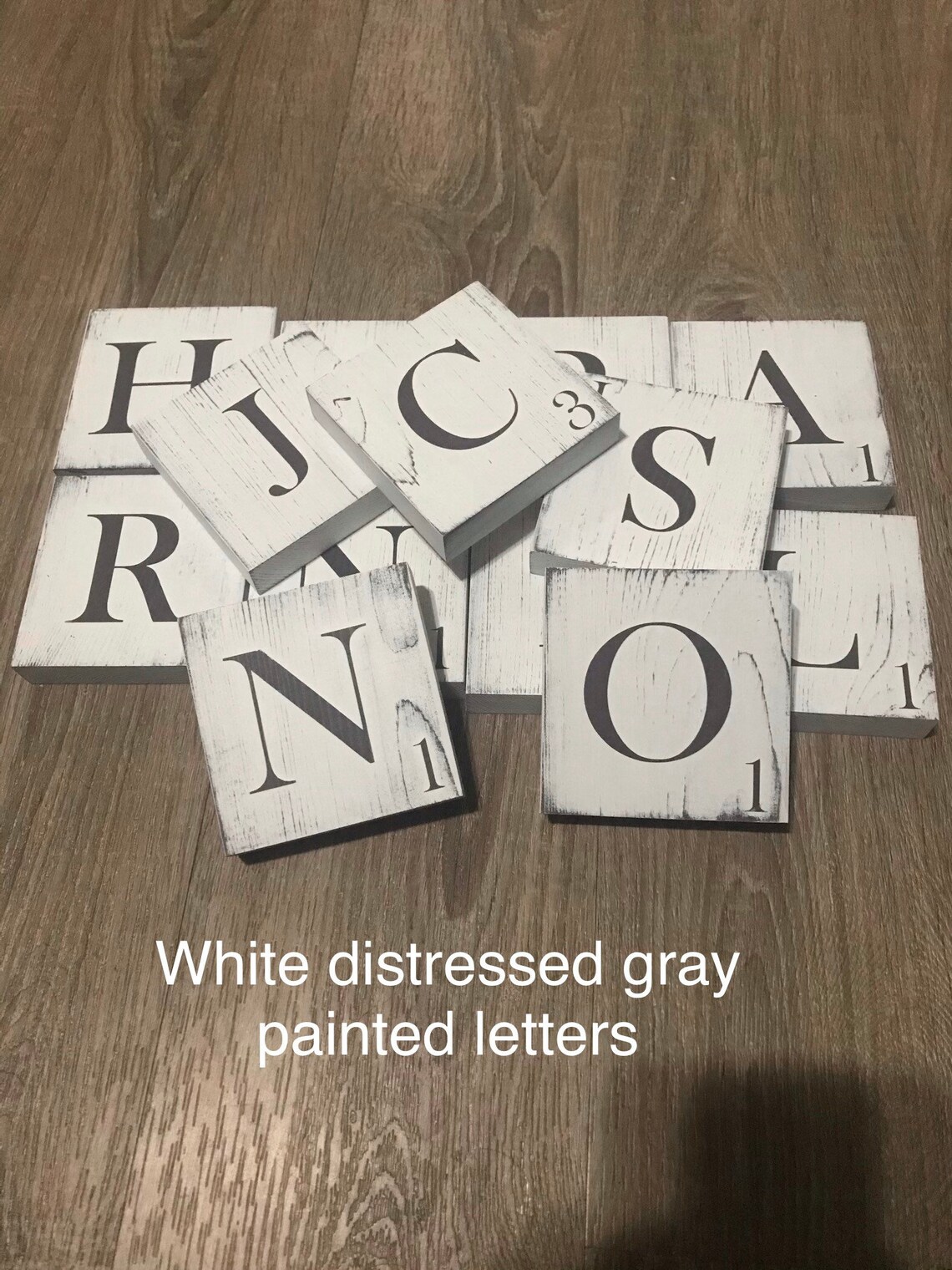 Distressed Black White Scrabble Scrabble Wall Tiles wall Etsy