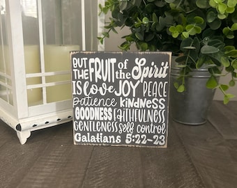 Fruit of the Spirit Sign, Galatians 5:22-23, Religious Gift